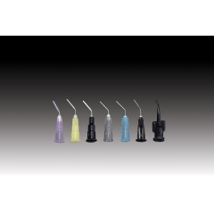 Plasdent Bent Needle Tips - Bent Luer-Lock Tips-Black (100pcs/bag)
